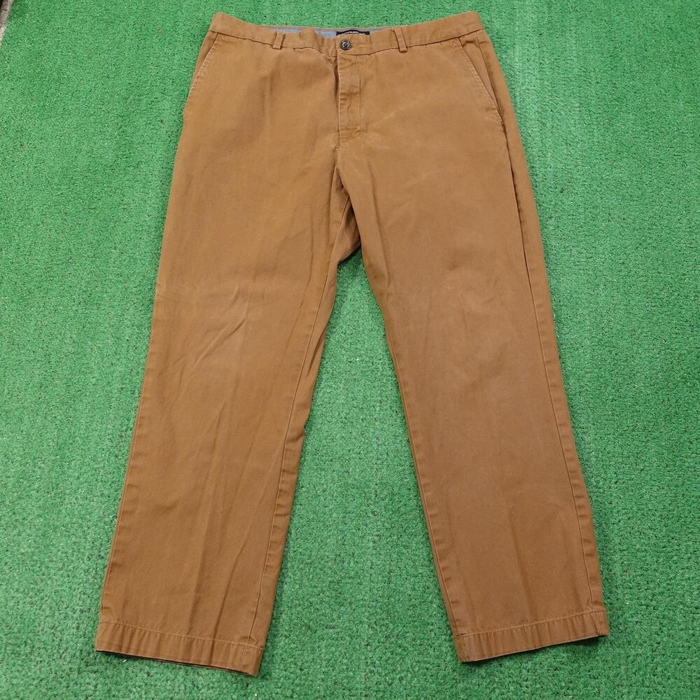 Banana Republic‎ Pants Mens 38x30 Brown Aiden Fit Chino Flat Front Casual